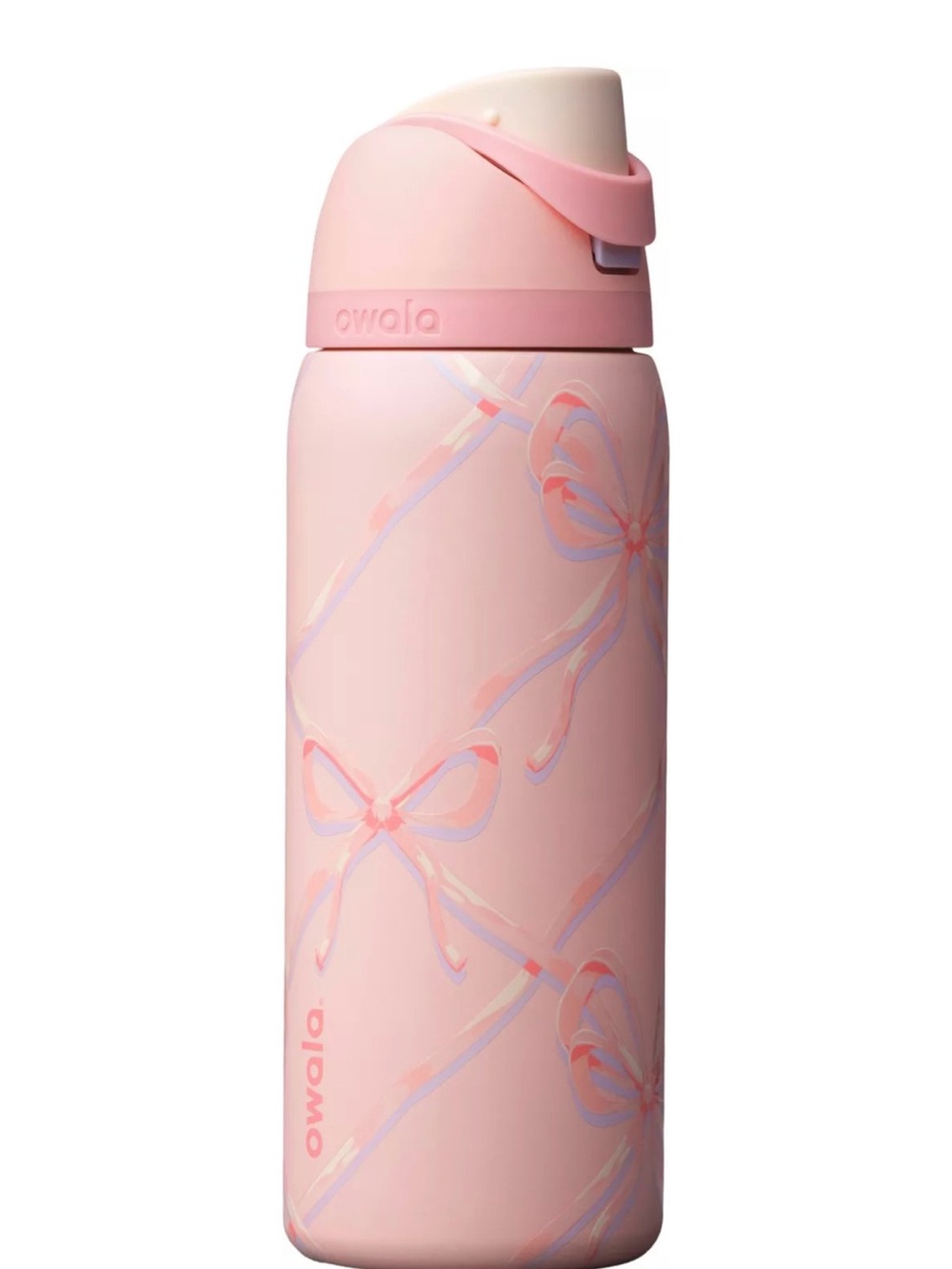 Owala Pink Bow Stainless Steel Insulated Water Bottle